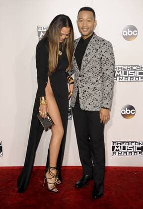 John Legend & wife Chrissy Teigen AMERICAN MUSIC AWARDS: ARRIVALS Los Angeles Patrick Rideaux PicturePerfect
