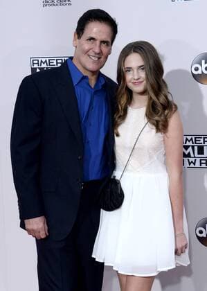 Mark Cuban (L) and Alexis Sofia Cuban arrive for the 2016 American Music Awards held at Microsoft Theater in Los Angeles on November 20, 2016.  LAP20161120561 JIMxRUYMEN