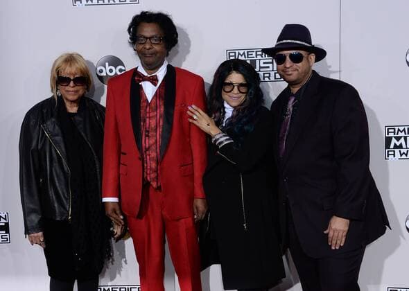 Tyka Nelson (2nd R) and family arrive for the 2016 American Music Awards held at Microsoft Theater in Los Angeles on November 20, 2016.  LAP20161120606 JIMxRUYMEN