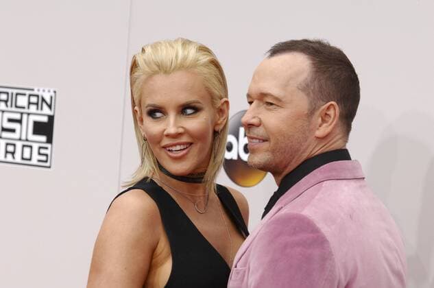 Donnie Wahlberg & wife Jenny McCarthy AMERICAN MUSIC AWARDS: ARRIVALS Los Angeles Patrick Rideaux PicturePerfect