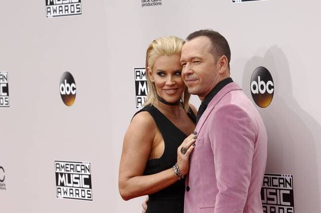 Donnie Wahlberg & wife Jenny McCarthy AMERICAN MUSIC AWARDS: ARRIVALS Los Angeles Patrick Rideaux PicturePerfect