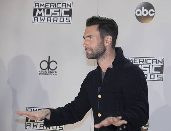 November 20, 2016 - Los Angeles, California, U.S - Adam Levine in the Press Room of the 2016 American Music Awards held on Sunday, November 20, 2016 at the Microsoft Theatre in Los Angeles, California. Los Angeles U.S. - ZUMAp124 20161120_zaa_p124_258