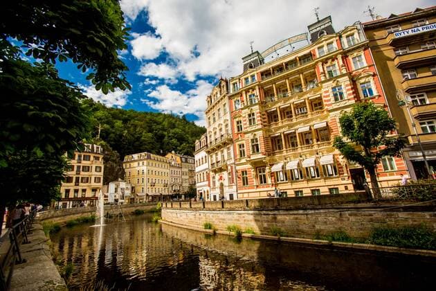 The village of Karlovy Vary, Bohemia, Czech Republic, Europe Copyright: LauraxGrier 1218-391