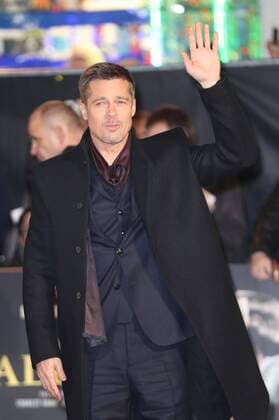 . 21 11 2016. London, United Kingdom. Brad Pitt and Marion Cotillard arriving at the Allied premiere in London.  xStephenxLockx xi-Imagesx IIM-13853-0004
