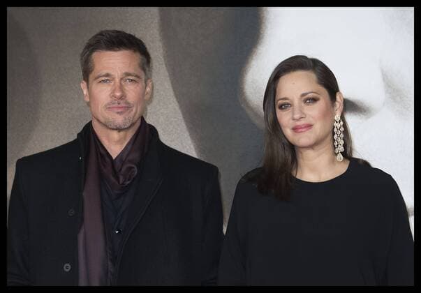 . 21 11 2016. London, United Kingdom. Brad Pitt and Marion Cotillard arriving at the Allied premiere in London.  xStephenxLockx xi-Imagesx IIM-13853-0040