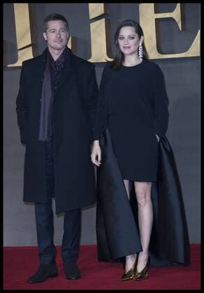 . 21 11 2016. London, United Kingdom. Brad Pitt and Marion Cotillard arriving at the Allied premiere in London.  xStephenxLockx xi-Imagesx IIM-13853-0043