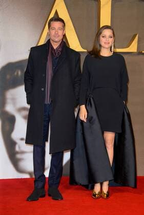 Bilder des Tages . 21 11 2016. London, United Kingdom. Brad Pitt and Marion Cotillard arrive at the Allied UK Film Premiere. Odeon, Leicester Square.  xChrisxJosephx xi-Imagesx IIM-13858-0072