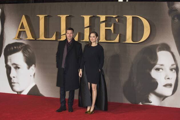 Brad Pitt, Allied Premiere, London, UK London, UK. 21 November 2016. Brad Pitt and Marion Cotillard attend the UK premiere of Allied, the World War II romantic thriller film, directed by Robert Zemeckis starring Brad Pitt and Marion Cotillard.