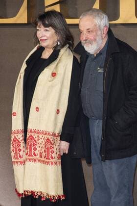 Allied Premiere, London, UK London, UK. 21 November 2016. Marion Bailey and Mike Leigh attend the UK premiere of Allied, the World War II romantic thriller film, directed by Robert Zemeckis starring Brad Pitt and Marion Cotillard.