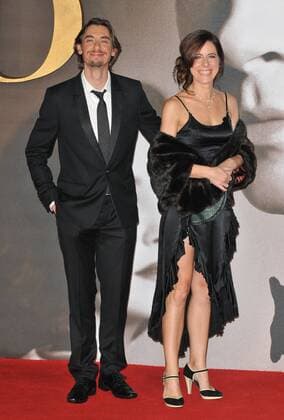 Allied UK film premiere London, UK. Philippe Spall and guest at the Allied UK film premiere, Odeon Leicester Square cinema, Leicester Square, London, England, UK, on Monday 21 November 2016. LMK315-61301-221116 