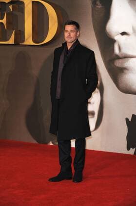 Brad Pitt attends the UK premiere of Allied at Leicester Square in London. NOVEMBER 21st 2016  TSTx163616