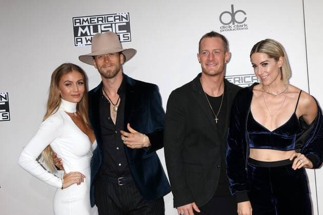 LOS ANGELES - NOV 20: Hayley Stommel Hubbard, Tyler Hubbard, Brian Kelley, Brittney Marie Cole Kelley at the 2016 American Music Awards at Microsoft Theater on November 20, 2016 in Los Angeles, CA  Copyright: xKathyxHutchinsx xIPAx