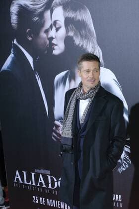 November 22, 2016 - Madrid, Spain - Brad Pitt attend the Premiere of Allied at cinema Callao of Madrid on November 22, 2016 in Madrid. Spain Madrid Spain  - ZUMAn230 20161122_zaa_n230_254