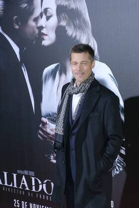 November 22, 2016 - Madrid, Spain - Brad Pitt attend the Premiere of Allied at cinema Callao of Madrid on November 22, 2016 in Madrid. Spain Madrid Spain  - ZUMAn230 20161122_zaa_n230_255
