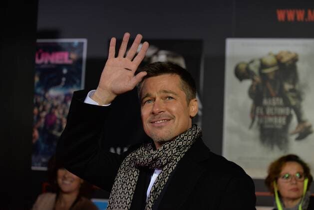 November 22, 2016 - Madrid, Spain - US actor Brad Pitt waves to his fans as they arrive to attend the Spain premiere of the film Allied in Callao City Lights, central Madrid on November 22, 2016. Madrid Spain  - ZUMAn230 20161122_zaa_n230_277