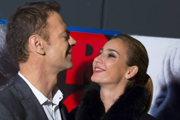 Rocco Siffredi und seine Ehefrau Rosa Caracciolo CELEBRITES : Filmpremiere Premiere Rocco - Paris - 22 11 2016 StephenCaillet Panoramic 