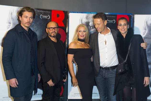Alban Teurlai - Thierry Demaiziere - Kelly Stafford - Rocco Siffredi - Rosa Caracciolo CELEBRITES : Filmpremiere Premiere Rocco - Paris - 22 11 2016 StephenCaillet Panoramic 