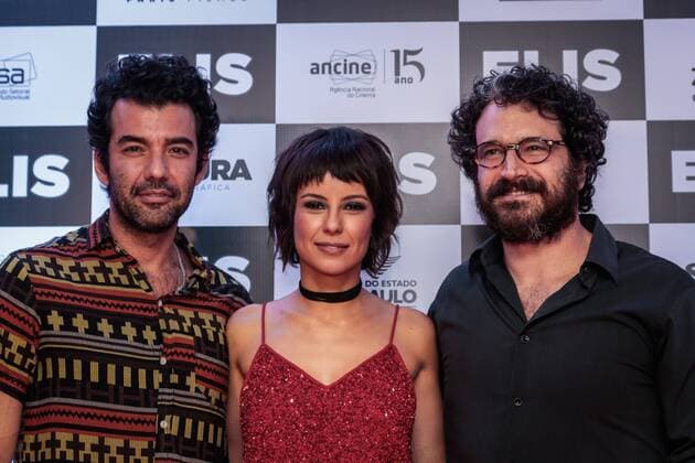 RIO DE JANEIRO, RJ - 22.11.2016: PRÉ ESTRIA DO FILME ELIS - Gustavo Machado, Andrea Horta and Caco Ciocler during the pre premiere of Elis Film, held in Rio Sul Shopping Kinoplex, in Rio de Janeiro, RJ. x1234024x  AndréxHorta