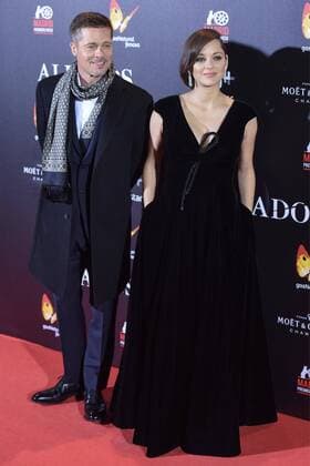 Brad Pitt y Marion Cotillard en la premiere de Aliados en Madrid. 588 Diego Puerta Cordon Press Brad Pitt and Marion Cotillard at the premiere of Allied in Madrid. Cordon Press  DiegoxPuerta