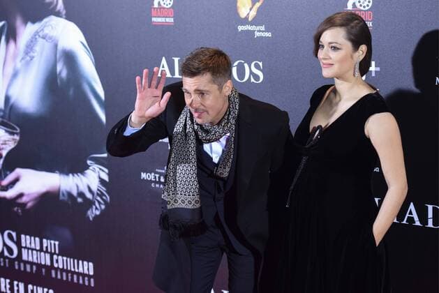 Brad Pitt y Marion Cotillard en la premiere de Aliados en Madrid. 588 Diego Puerta Cordon Press Brad Pitt and Marion Cotillard at the premiere of Allied in Madrid. Cordon Press  DiegoxPuerta