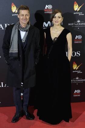 22-11-2016 Madrid Brad Pitt and Marion Cotillard pose at the premiere of the film Allied in Madrid. No Spain  Copyright: ppex