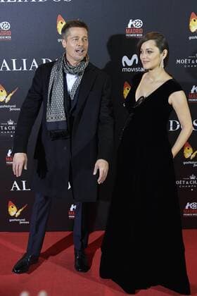 22-11-2016 Madrid Brad Pitt and Marion Cotillard pose at the premiere of the film Allied in Madrid. No Spain  Copyright: ppex