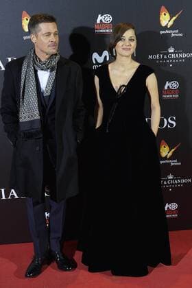 22-11-2016 Madrid Brad Pitt and Marion Cotillard pose at the premiere of the film Allied in Madrid. No Spain  Copyright: ppex