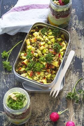 Lunch box of lentil apple salad  ODF01460