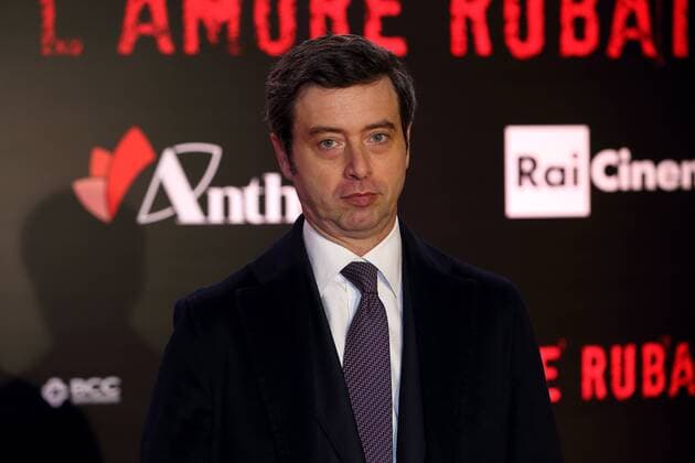 Italy: Red Carpet of film L amore Rubato Minister of Justice of the Italian Government Andrea Orlando during premiere of film L amore Rubato , directed by Irish Braschi.  MatteoxNardone