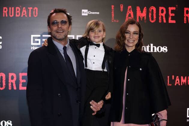 Italy: Red Carpet of film L amore Rubato Italian actor Alessandro Preziosi and Italian actress Stefania Rocca during premiere of film L amore Rubato , directed by Irish Braschi.  MatteoxNardone
