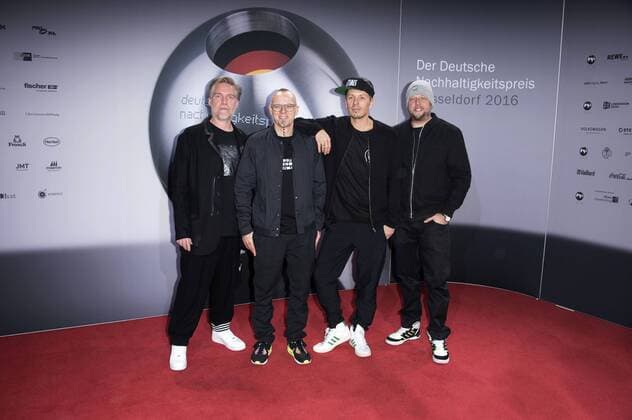And.Ypsilon, Thomas D, Michi Beck und Smudo (Die Fantastischen Vier) bei der Verleihung des Deutschen Nachhaltigkeitspreises 2016 im Maritim Hotel. Düsseldorf, 25.11.2016 Foto:xF.xKernx xFuturexImage
