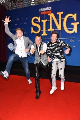 Lukas Pratschker, Prince Damien, Luca Haenni Europapremiere von Sing im Cinedom in Köln am 27.11.2016