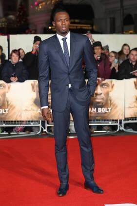 . 28 11 2016. London, United Kingdom.Usain Bolt arriving at the I am Bolt premiere in London.  xStephenxLockx xi-Imagesx IIM-13908-0004