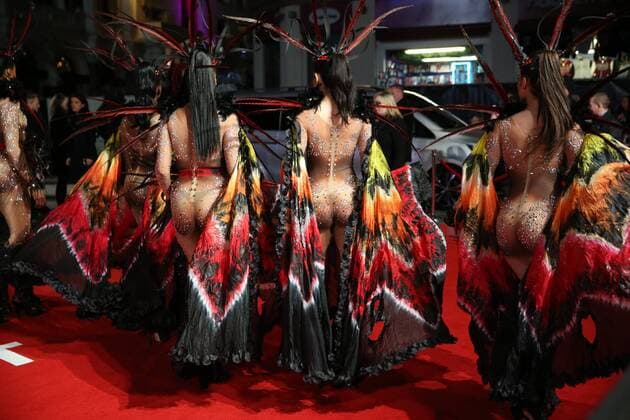 . 28 11 2016. London, United Kingdom. Dancers at the I am Bolt premiere in London.  xStephenxLockx xi-Imagesx IIM-13908-0007