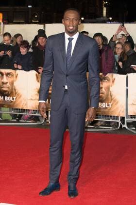Jamaican sprinter Usain Bolt attends the World Premiere of I Am Bolt held at Odeon Leicester Square in London. NOVEMBER 28th 2016  MISx163671