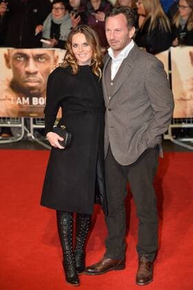 November 28, 2016 - London, London, UK - GERI and CHRISTIAN HORNER attend s the I Am Bolt world film premiere at the Odeon Leicester Square in London. London UK  - ZUMAl94_ 20161128_zaf_l94_069