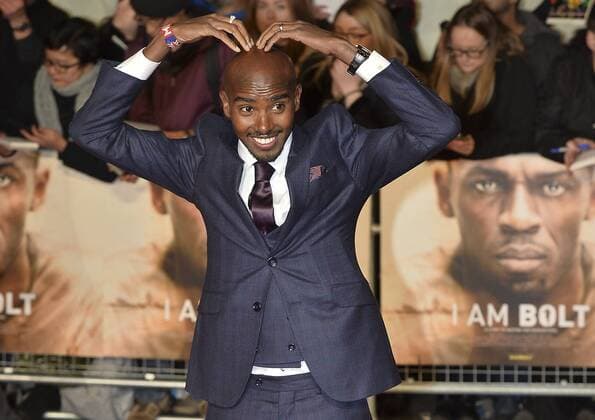 November 28, 2016 - London, London, UK - MO FARRAH attend s the I Am Bolt world film premiere at the Odeon Leicester Square in London. London UK  - ZUMAl94_ 20161128_zaf_l94_070