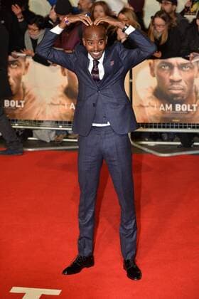 November 28, 2016 - London, London, UK - MO FARRAH attend s the I Am Bolt world film premiere at the Odeon Leicester Square in London. London UK  - ZUMAl94_ 20161128_zaf_l94_073