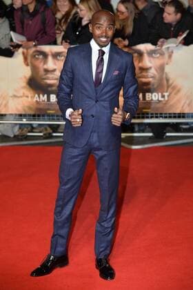 November 28, 2016 - London, London, UK - MO FARAH attend s the I Am Bolt world film premiere at the Odeon Leicester Square in London. London UK  - ZUMAl94_ 20161128_zaf_l94_075