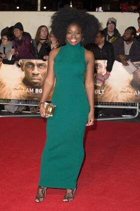 Radio presenter Clara Amfo attends the World Premiere of I Am Bolt held at Odeon Leicester Square in London. NOVEMBER 28th 2016  MISx163671