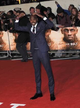 November 28, 2016 - London, England, United Kingdom - Mo Farah attends the World Premiere of I Am Bolt at Odeon Leciester Square. London United Kingdom - ZUMAs147 20161128_zap_s147_052