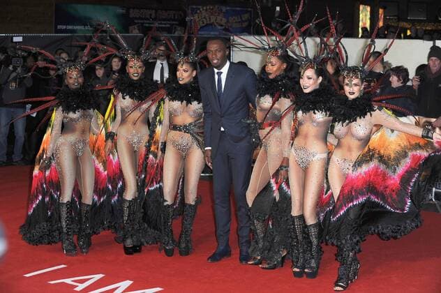 November 28, 2016 - London, England, United Kingdom - Usain Bolt attends the World Premiere of I Am Bolt at Odeon Leciester Square. London United Kingdom - ZUMAs147 20161128_zap_s147_004