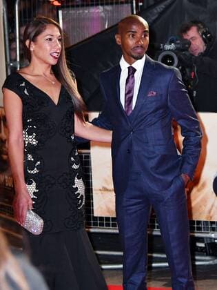 . 28 11 2016. London, United Kingdom. Mo Farah, Tania Nell attend I Am Bolt world film premiere. Screening of documentary I Am Bolt exploring Bolt s legacy of the fastest man in history, at Odeon Leicester Square, London.  xNilsxJorgensenx xi-Imagesx IIM-13910-0036