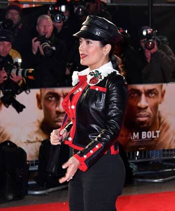 . 28 11 2016. London, United Kingdom. Salma Hayek attends I Am Bolt world film premiere. Screening of documentary I Am Bolt exploring Bolt s legacy of the fastest man in history, at Odeon Leicester Square, London.  xNilsxJorgensenx xi-Imagesx IIM-13910-0005