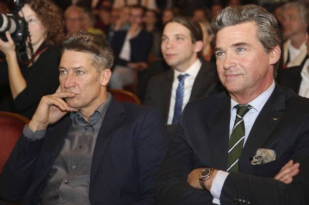 Tobias Moretti und Andreas Gnesda bei der Preisverleihung der Green Brands Austria 2016 im Palais Eschenbach. Wien, 28.11.2016 Foto:xF.xJ.xMorgenbesserx xFuturexImage