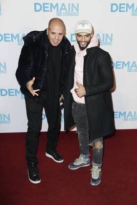 Dj Cut Killer und Brahim Zaibat - Vor Filmpremiere Premiere - Demain tout commence Plötzlich Papa - Grand Rex Paris - 28 11 2016 GwendolineLeGoff Panoramic 