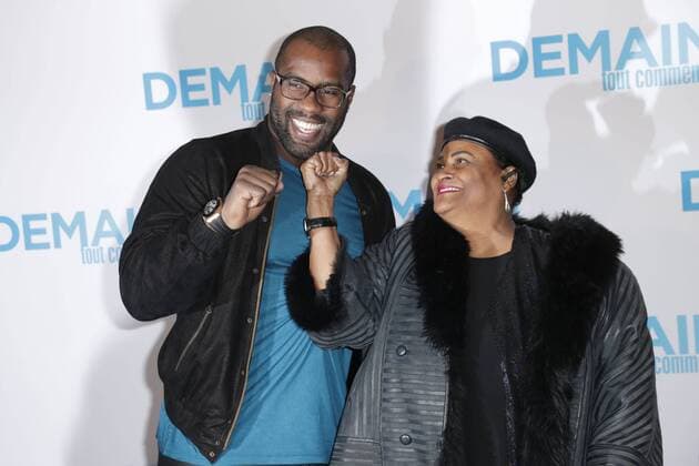Teddy Riner und Khalilah Ali - Vor der Premiere Filmpremiere Demain tout commence Plötzlich Papa - Grand Rex Paris - 28 11 2016 GwendolineLeGoff Panoramic 