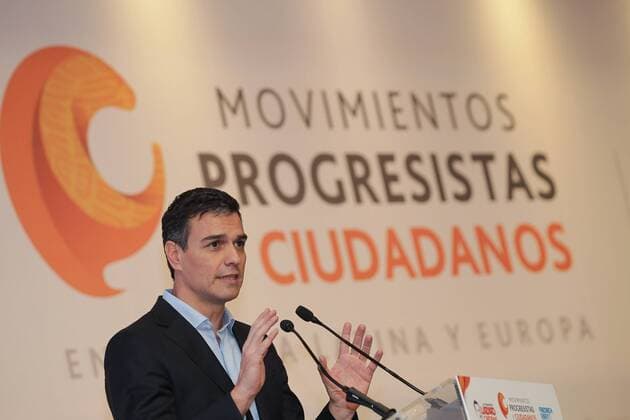 Former leader of the Spanish Socialist Party PSOE Pedro Sanchez takes part at the conference The social-democrat leadership in Europe during the forum Progressive Movements and Citizens in Latin America and Europe in Mexico City, Mexico, 29 November 2016. PROGRESSIVE MOVEMENTS AND CITIZENS IN LATIN AMERICA AND EUROPE FORUM IN MEXICO !ACHTUNG: NUR REDAKTIONELLE NUTZUNG!  MEX002 20161129-636160576749690472