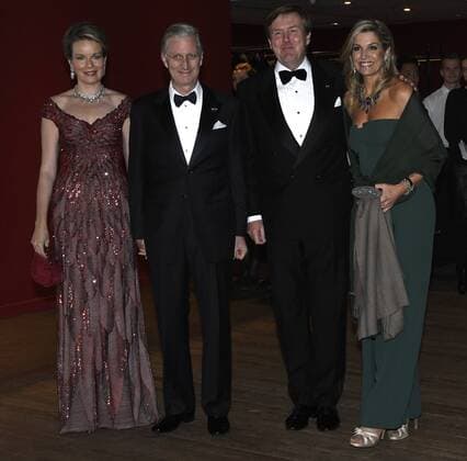 The Netherlands , Amsterdam , Nov 29 , 2016 - Second day of a three days State visit of Belgian royal couple in The Netherlands, in Amsterdam - Queen Mathilde of Belgium , King Philippe - Filip of Belgium, Dutch King Willem-Alexander and Dutch Queen Maxima - Concert at Concertgebouw Copyright POOL Reporters Reporters GYS 