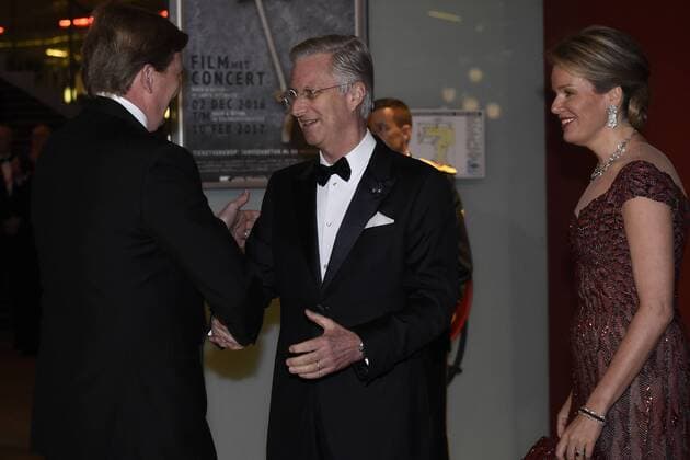 The Netherlands , Amsterdam , Nov 29 , 2016 - Second day of a three days State visit of Belgian royal couple in The Netherlands, in Amsterdam - Queen Mathilde of Belgium , King Philippe - Filip of Belgium, Dutch King Willem-Alexander and Dutch Queen Maxima - Concert at Concertgebouw Copyright POOL Reporters Reporters GYS 